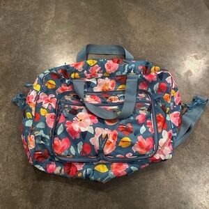 Vera Bradley Collapsible Blue Floral Travel Bag